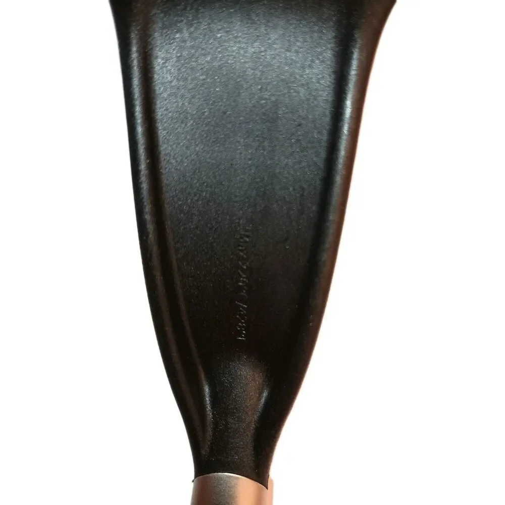 Kuhn Rikon Heat Resistant Turner Spatula, Black Plastic Handle, Solid